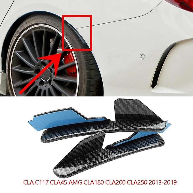 Car Carbon Fiber Wheel Arch Decor Extension Eyebrow Protector Lip for C117 CLA45 CLA Coupe