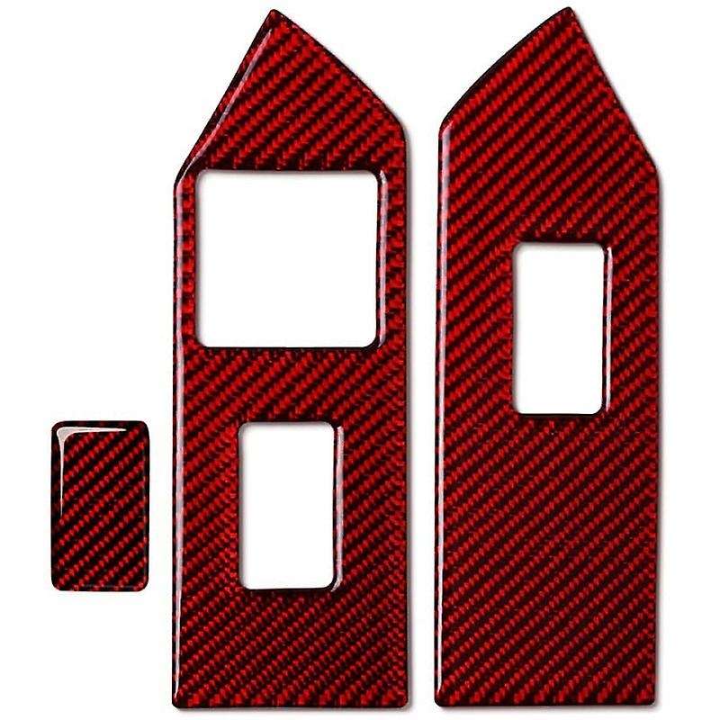 Car Carbon Fiber Window Switch Control Panel Decoration Sticker, Interior Accessories,for 2009-2013