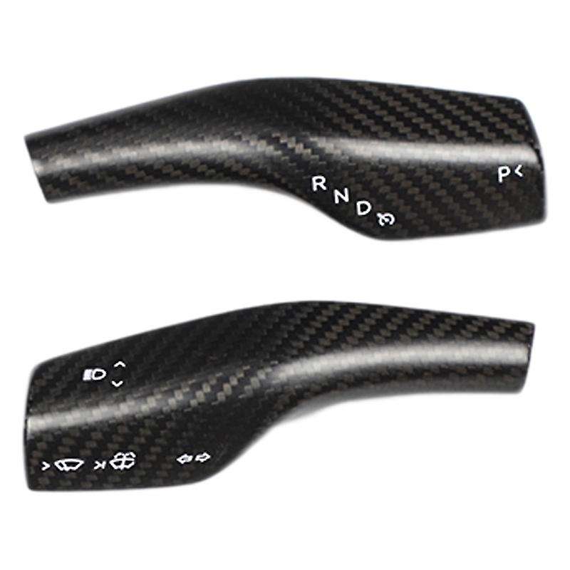 Car Carbon Fiber Wiper Shift Trim Steering Wheel Shift Paddle Cover Accessories for Model Y