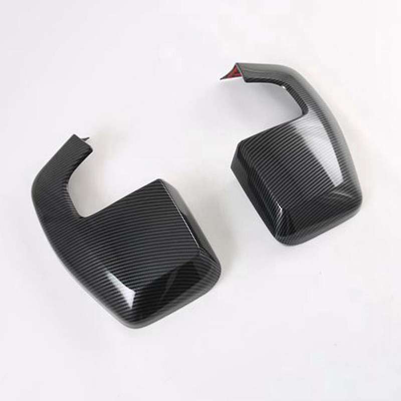 Car Carbon Rear View Rearview Side Glass Mirror Cover Trim Side Mirror Caps for Transit 2017 Tourne