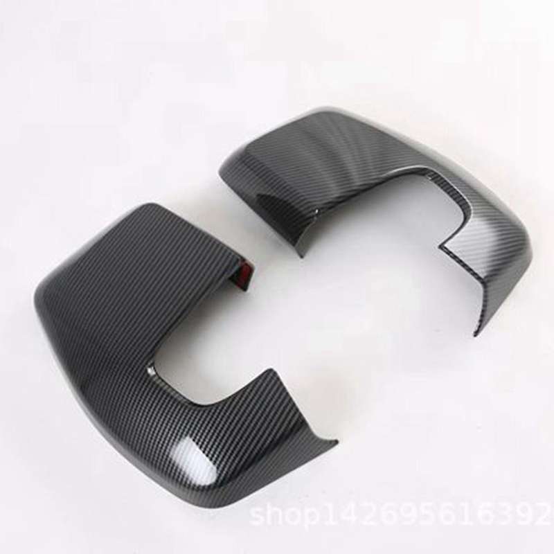Car Carbon Rear View Rearview Side Glass Mirror Cover Trim Side Mirror Caps for Transit 2017 Tourne