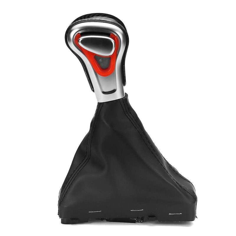 Car Carbon Look Gear Shift Knob with Leather Boot Gaiter for A3 A4 A6 C6 Q5 2009-2012 8KD713139B