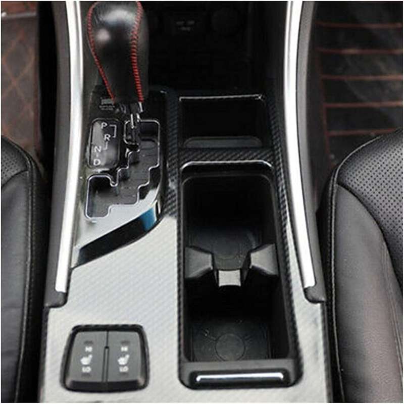 Car Carbon Style Panel Water Cup Holder Cover Trim Car-styling for 2010-2015