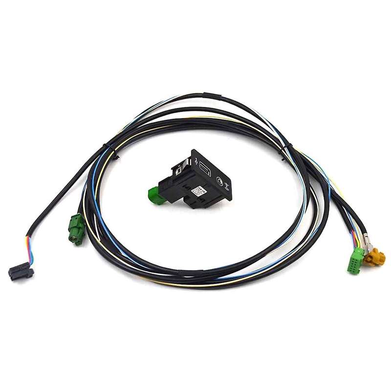 Car Carplay Aux Usb Socket+harness Auto Usb Adapter for Golf 7 Mk7 3gd035222e 5g0 035 222 F