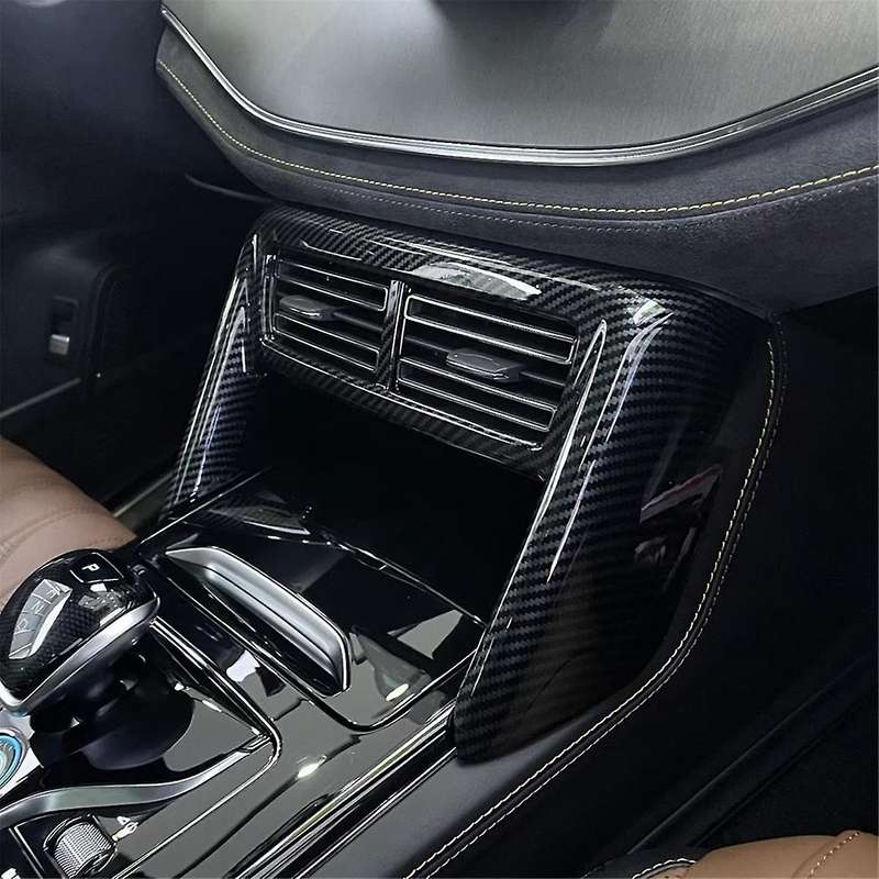 Car Center Air Vent Outlet Panel Cover Trim Decoration Carbon Fiber Look for TANG
