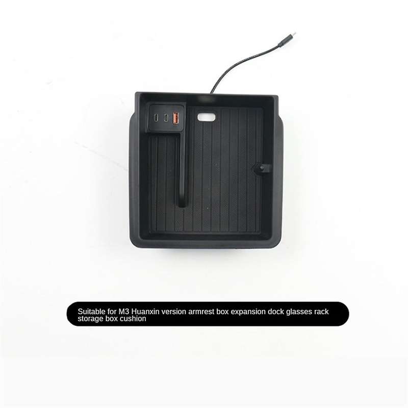 Car Center Armrest Storage Box with Docking Station for 2024 , Armrest Box