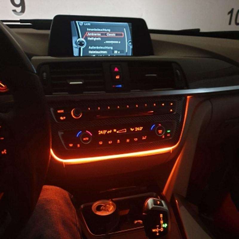 Car Center Console AC Panel LED Ambient Lighting Interior Door Ambient Strip for  3 4 Series F30 F31