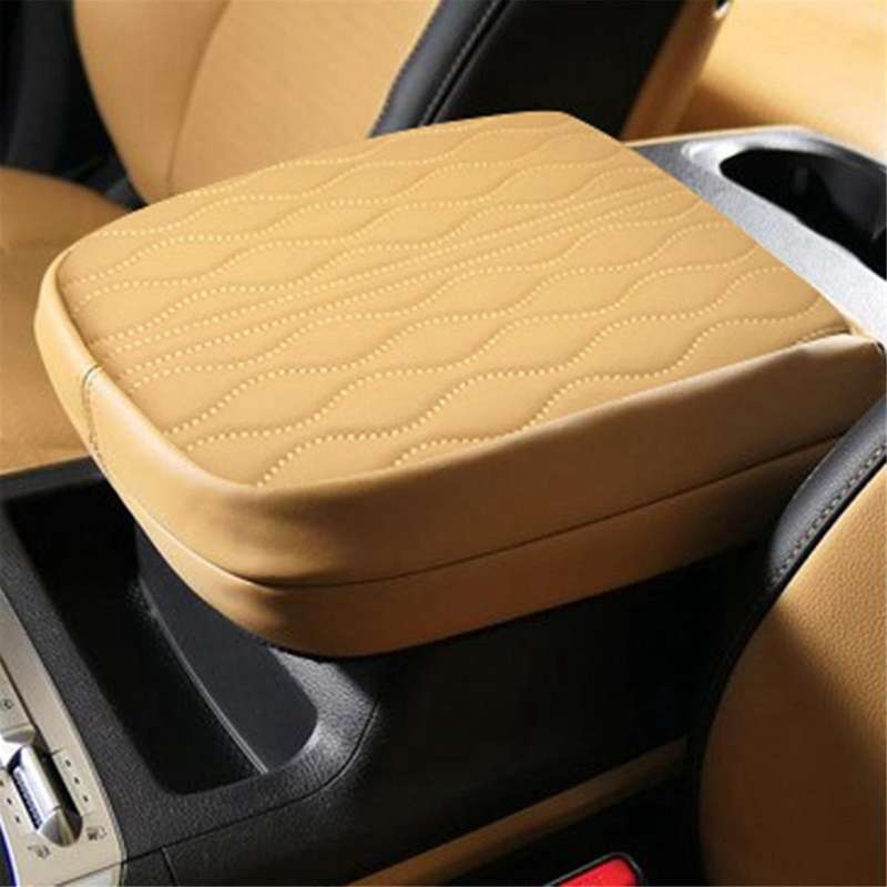 Car Center Console Armrest Box Pad Mat Cushion Cover Camel Fit for Carnival