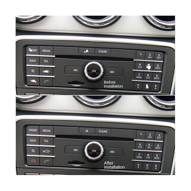 Car Center Console CD Panel Multimedia Button Stickers for W218 2014-2017 GLA X156 2013-2016