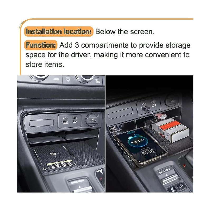 Car Center Console Box for -v 2023 Central Storage Tray Organizer Container Tidying Interior Access