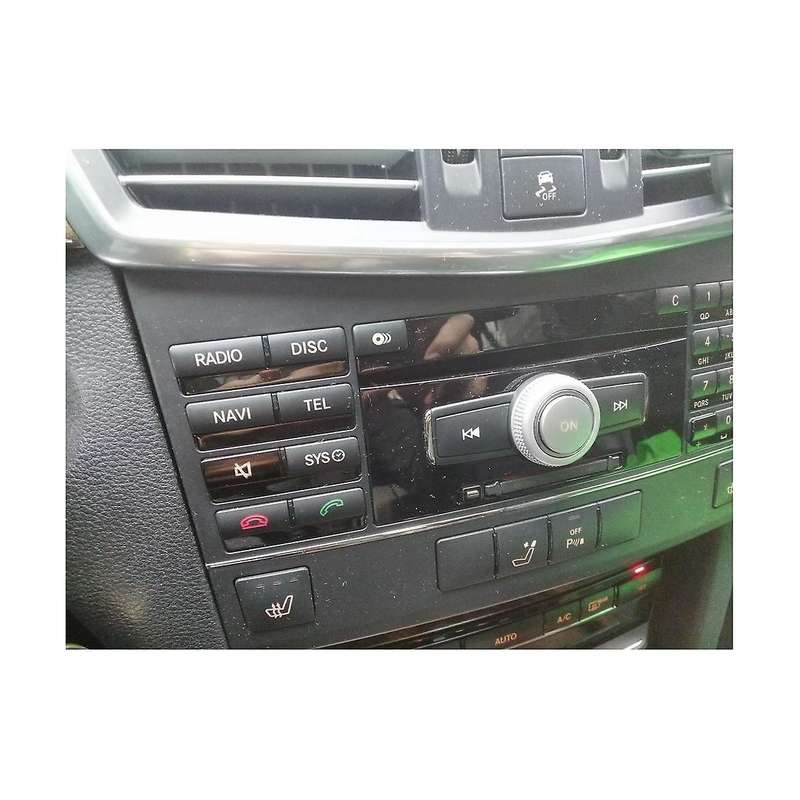 Car Center Console CD Multimedia Button Frame Cover Sticker for E Class W212 2010-2011(Black)