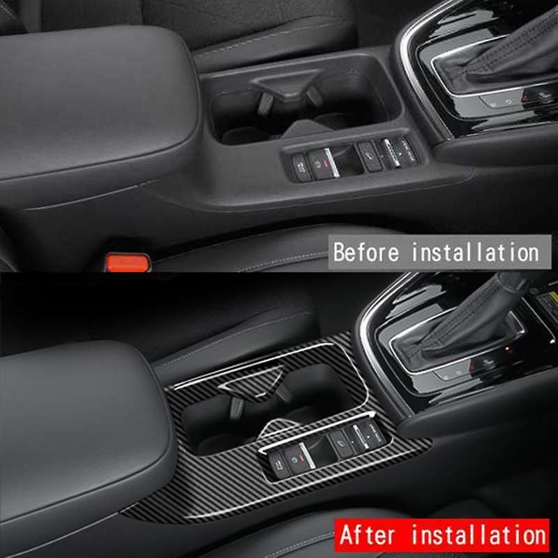 Car Center Console Cup Holder Gear Panel Decoration Cover Trim Stickers for -v Vezel 2021 2022 Carb