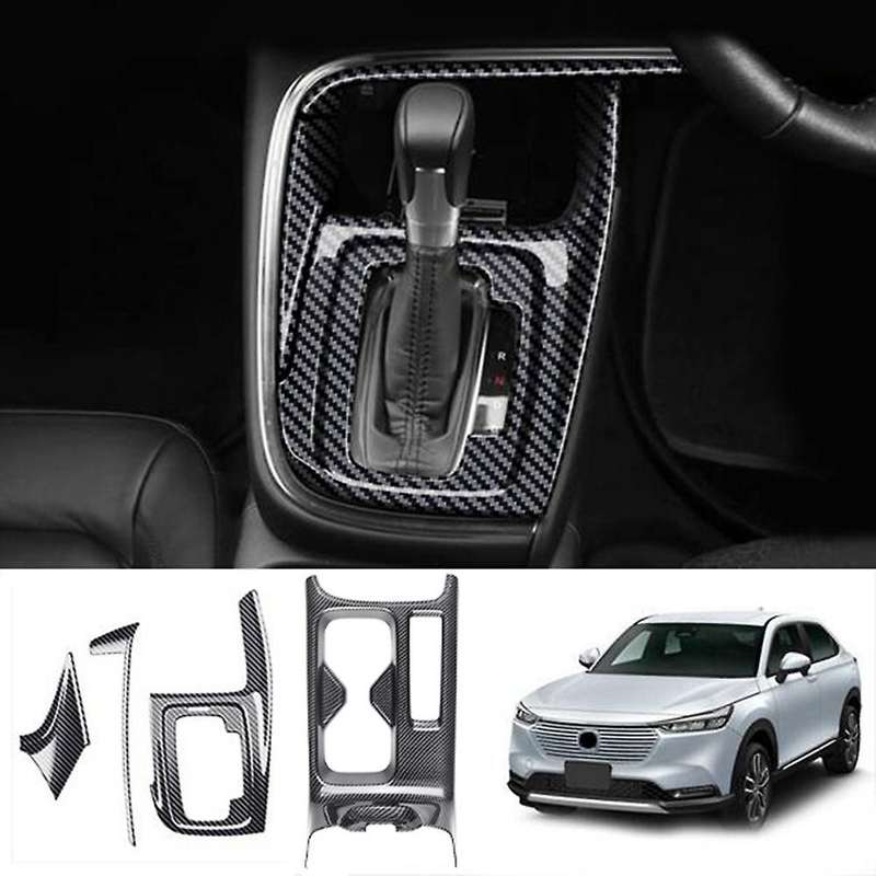 Car Center Console Cup Holder Gear Panel Decoration Cover Trim Stickers for -v Vezel 2021 2022 Carb