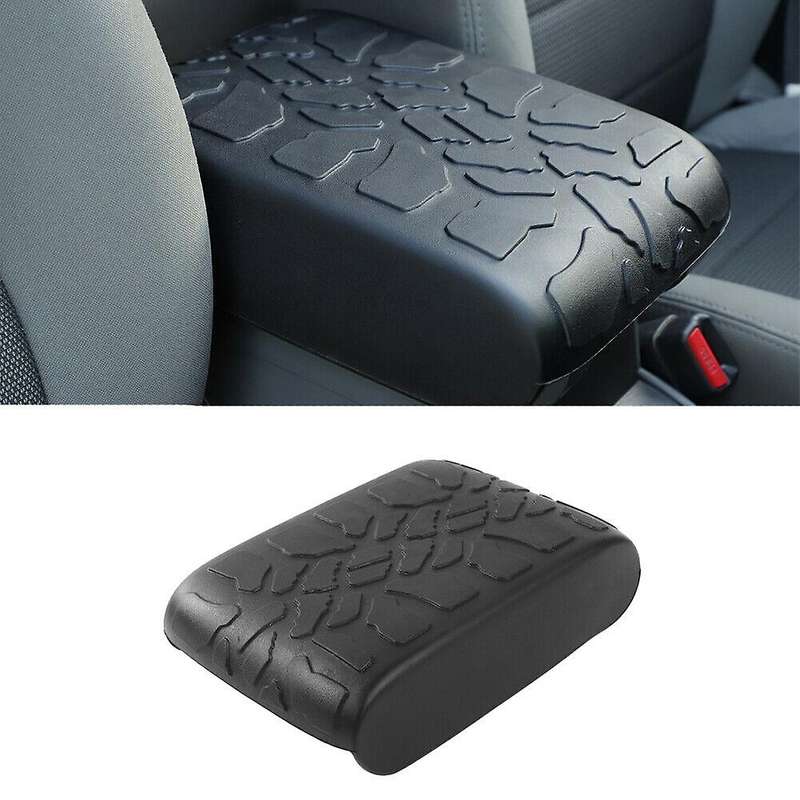 Car Center Console Cover Rubber Armrest Pad Cover for Wrangler JK 2007 2008 2009 2010 Interior Acce