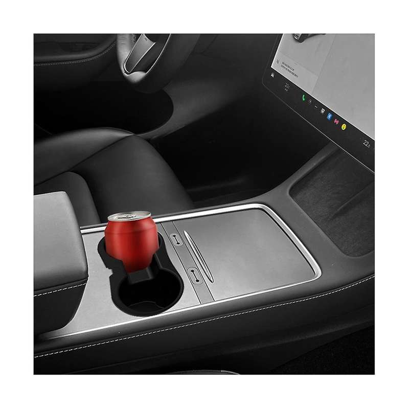 Car Center Console Cup Holder Insert for Model 3 and Model Y, Interior Accessories
