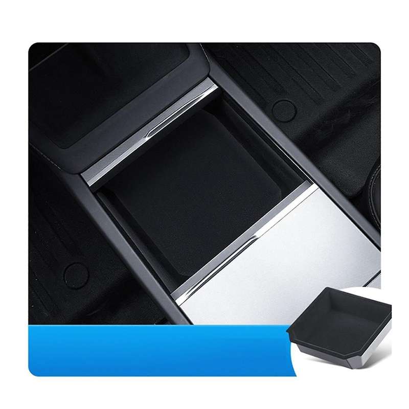 Car Center Console Front Storage Box for Model 3 2024 Organizer BOX Car Flocked Interior Accessorie