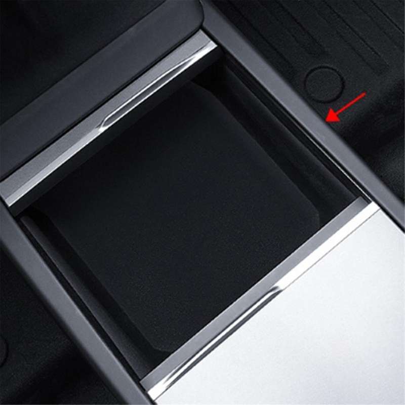 Car Center Console Front Storage Box for Model 3 2024 Organizer BOX Car Flocked Interior Accessorie
