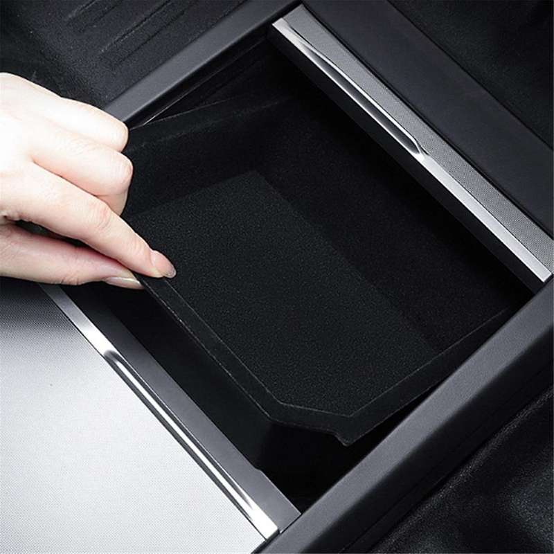 Car Center Console Front Storage Box for Model 3 2024 Organizer BOX Car Flocked Interior Accessorie
