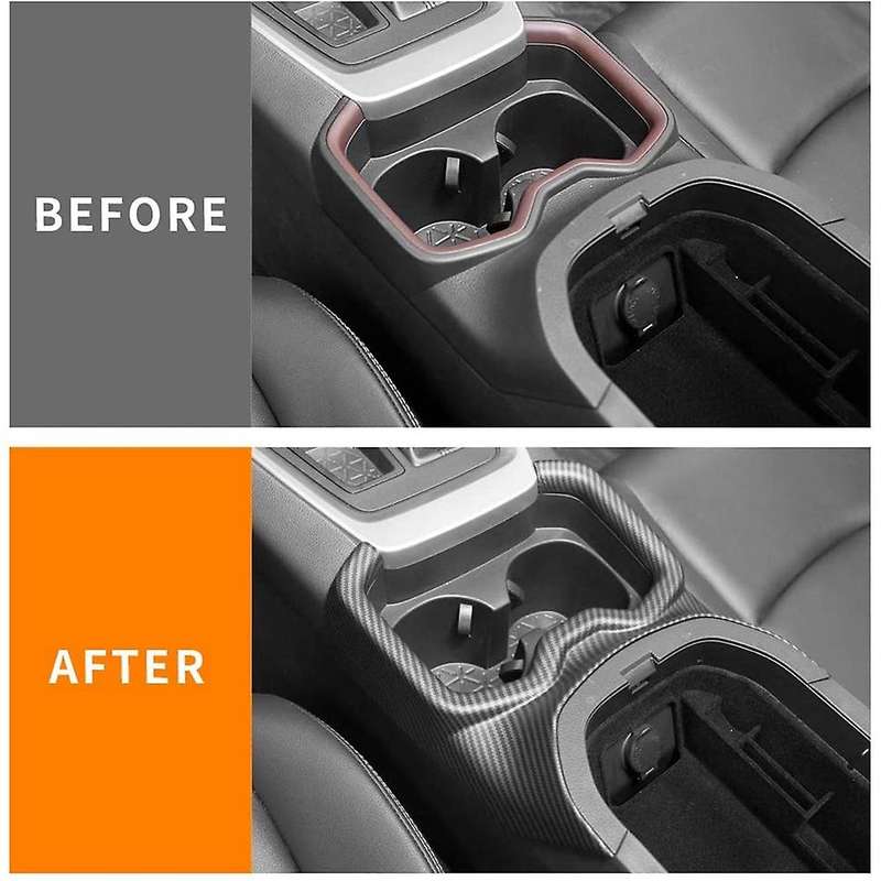 Car Center Console Gear Shift Cup Holder Cover Trim Frame for 2019 2020 2021 Accessories