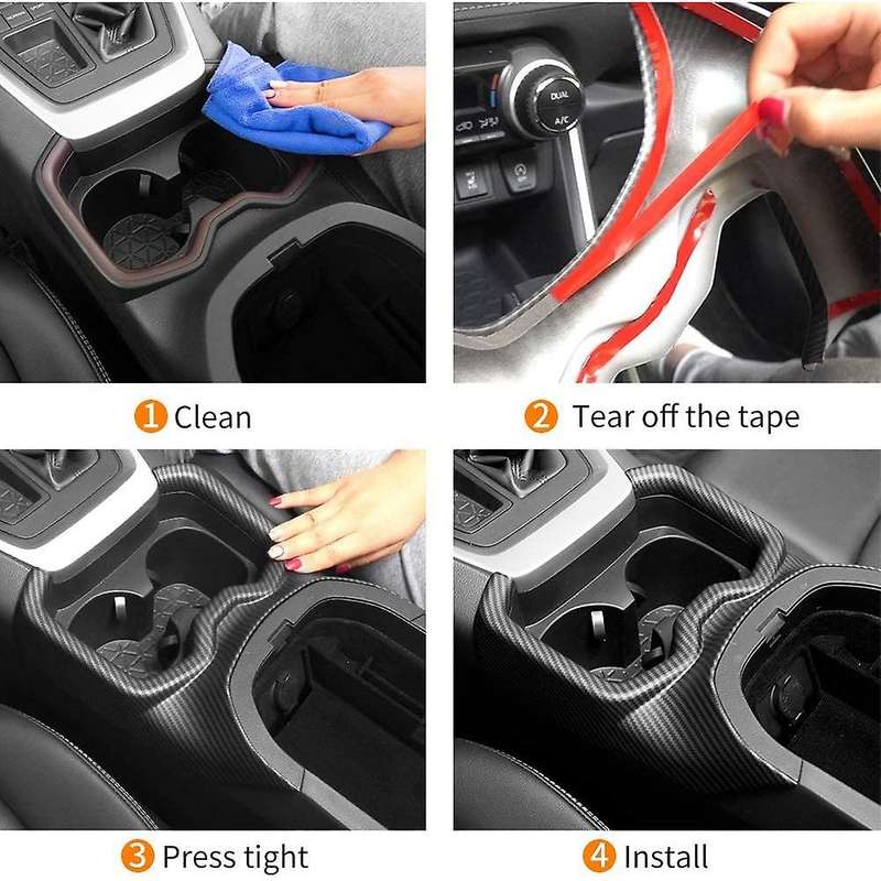 Car Center Console Gear Shift Cup Holder Cover Trim Frame for 2019 2020 2021 Accessories