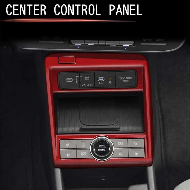 Car Center Console Gear Panel Cover Trim for 2024+ Car Interior Accessories Red