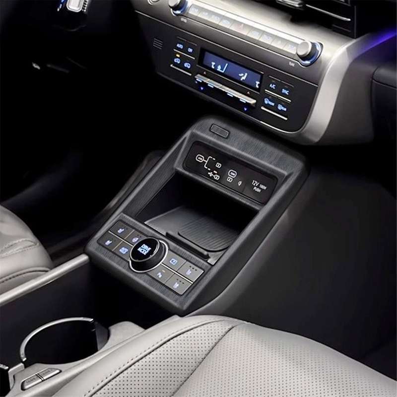 Car Center Console Gear Panel Cover Trim for 2024+ Car Interior Accessories Wood Grain