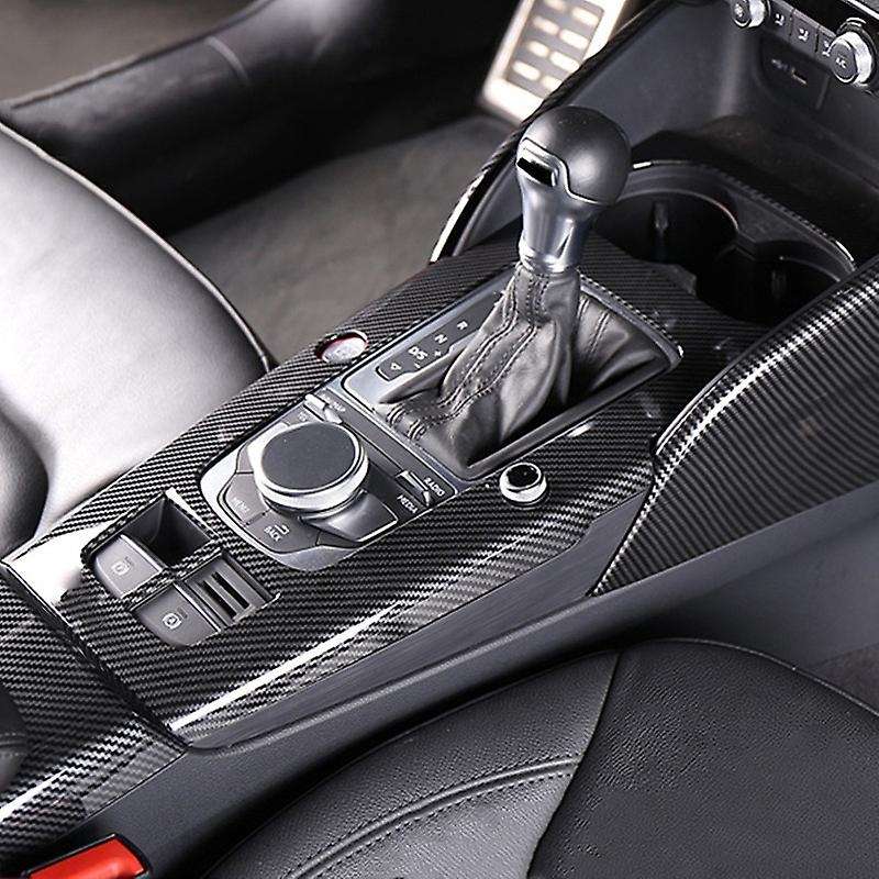Car Center Console Gear Shift Panel Decoration Sticker Trim for  A3 8V 2014-2018 LHD Carbon Fiber Co