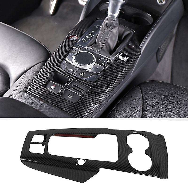 Car Center Console Gear Shift Panel Decoration Sticker Trim for  A3 8V 2014-2018 LHD Carbon Fiber Co