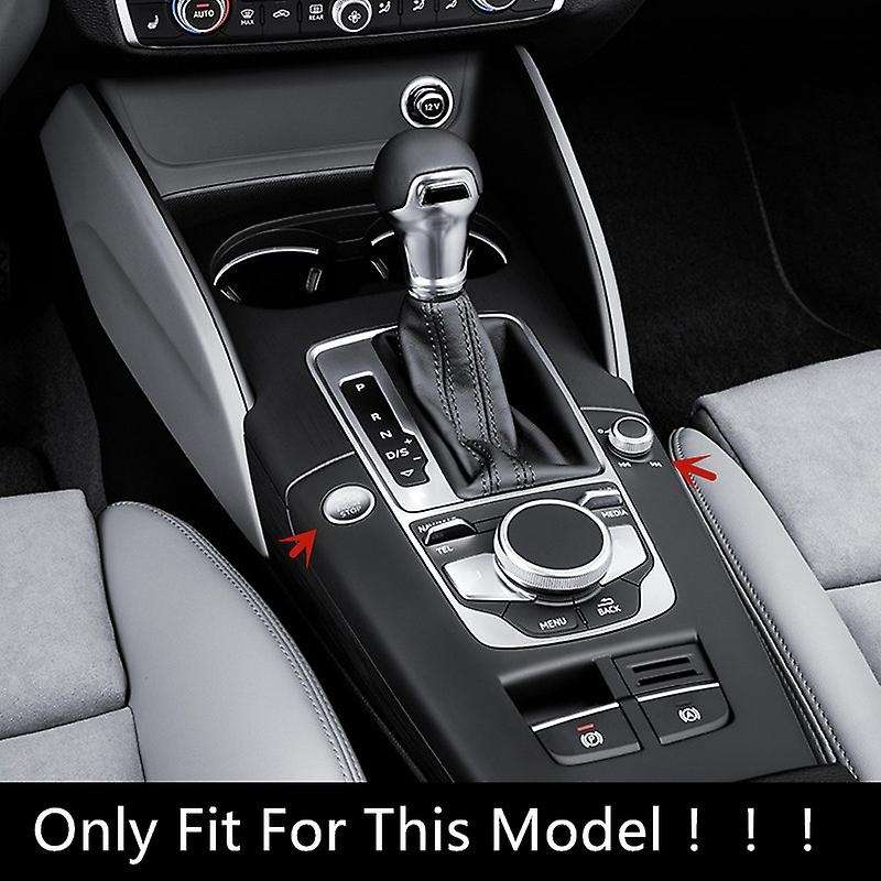 Car Center Console Gear Shift Panel Decoration Sticker Trim for  A3 8V 2014-2018 LHD Carbon Fiber Co