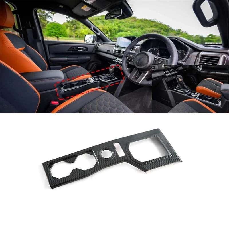Car Center Console Gear Shift Panle Cover Interior Accessories for Triton / L200 2024 RHD Carbon Fib