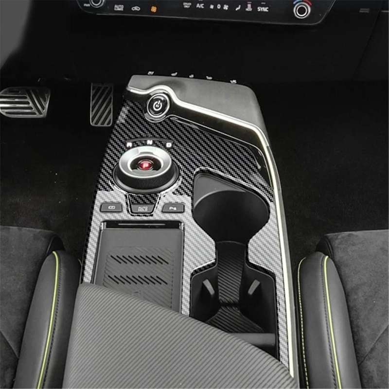 Car Center Console Gear Shift Water Cup Holder Decoration Cover Trim Stickers for Ev6 2021 2022 Lhd