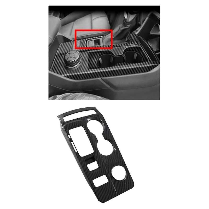 Car Center Console Gear Shift Panel Trim Cover Stickers for Wildtrack 2021-2024 Carbon Fiber LHD