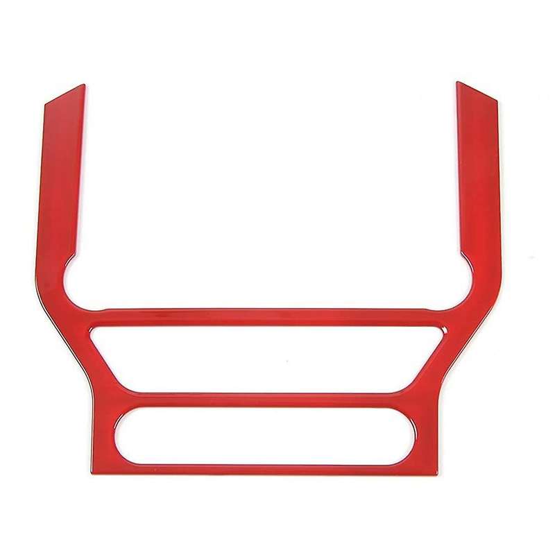 Car Center Console GPS Navigation Panel Trim Cover Decoration Frame for 2015-2021 Accessories,Red