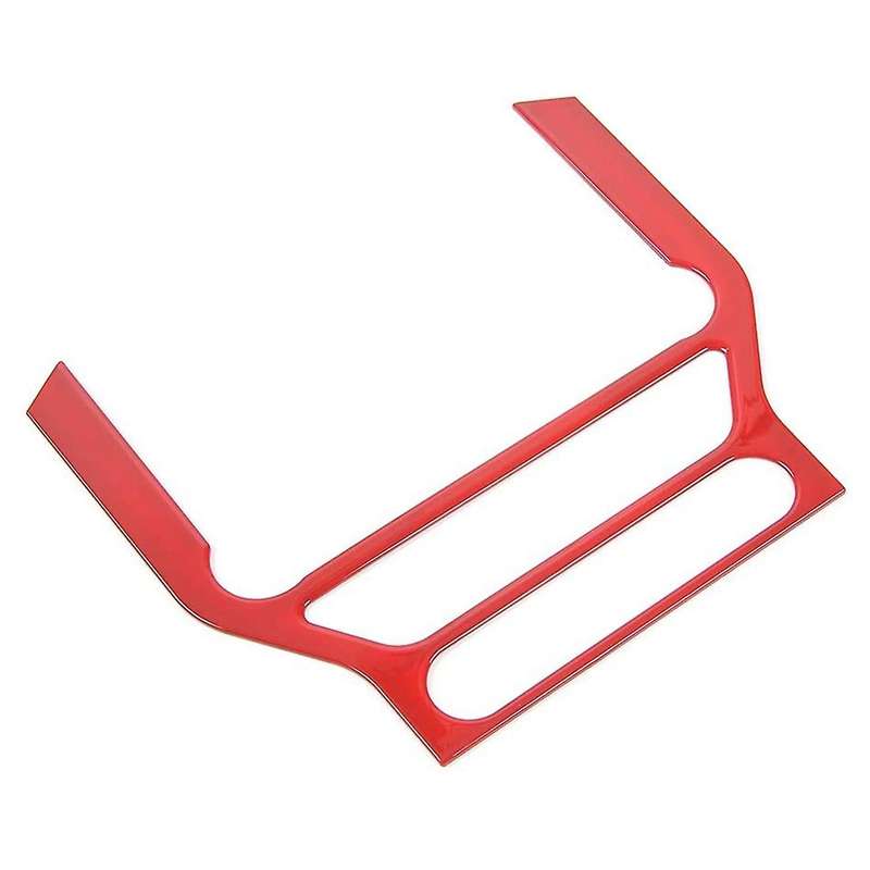 Car Center Console GPS Navigation Panel Trim Cover Decoration Frame for 2015-2021 Accessories,Red