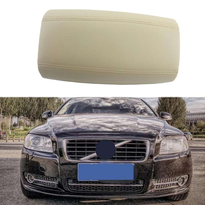 Car Center Console Leather Armrest Box Cover Storage Cover for S80 1999-2006