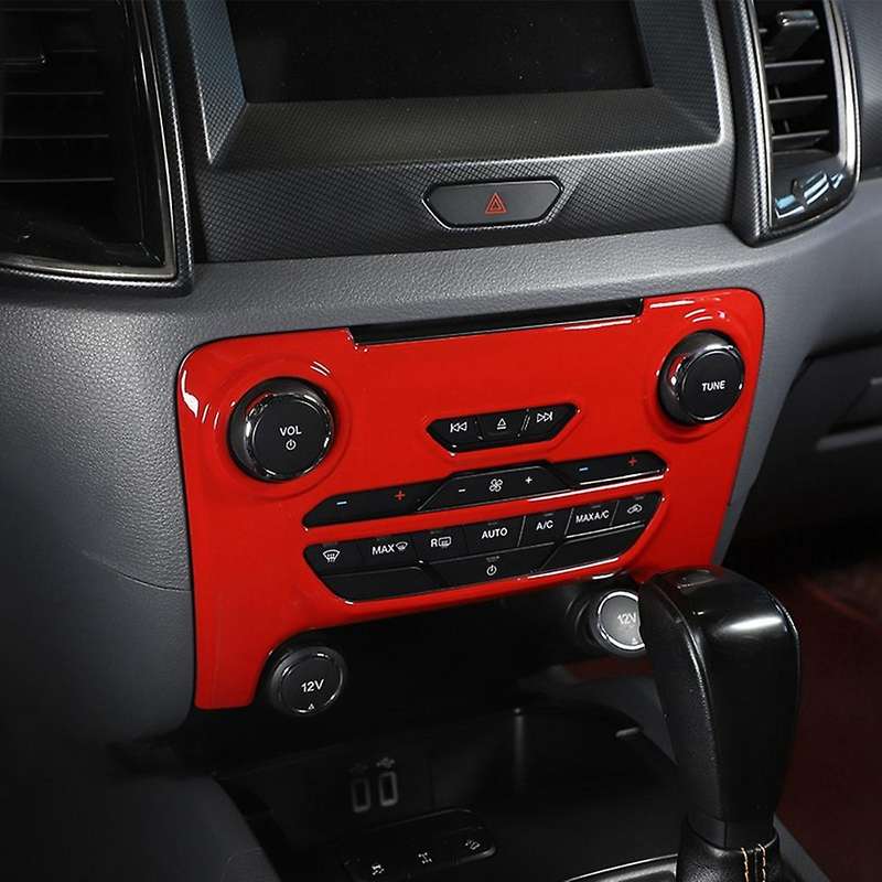 Car Center Console Panel Button Frame Cover Trim for Everest 2015-2021 Accessories(Carbon Fiber)