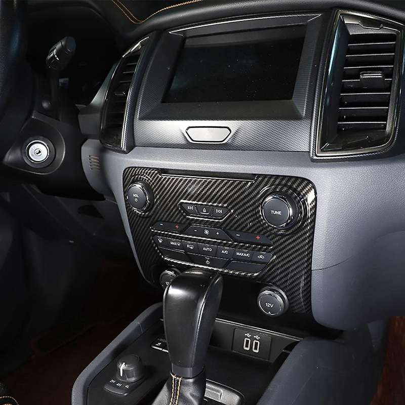 Car Center Console Panel Button Frame Cover Trim for Everest 2015-2021 Accessories(Carbon Fiber)