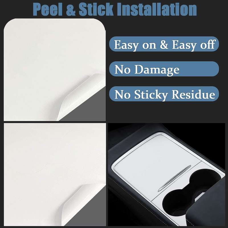 Car Center Console Panel Cover Trim Patch Sticker for 2021 Model Y Interior Decoration Accessories