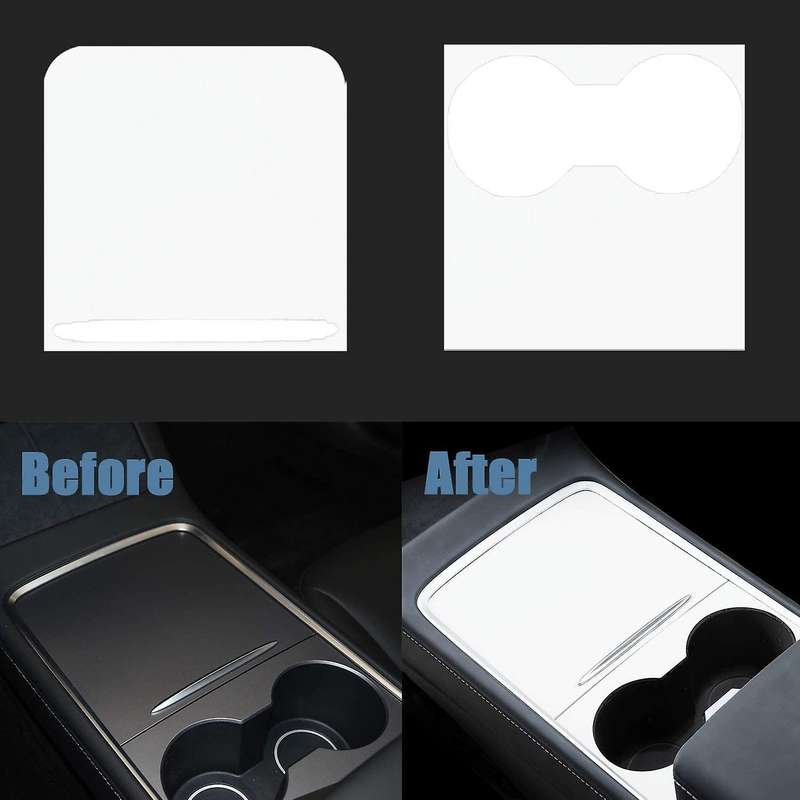 Car Center Console Panel Cover Trim Patch Sticker for 2021 Model Y Interior Decoration Accessories