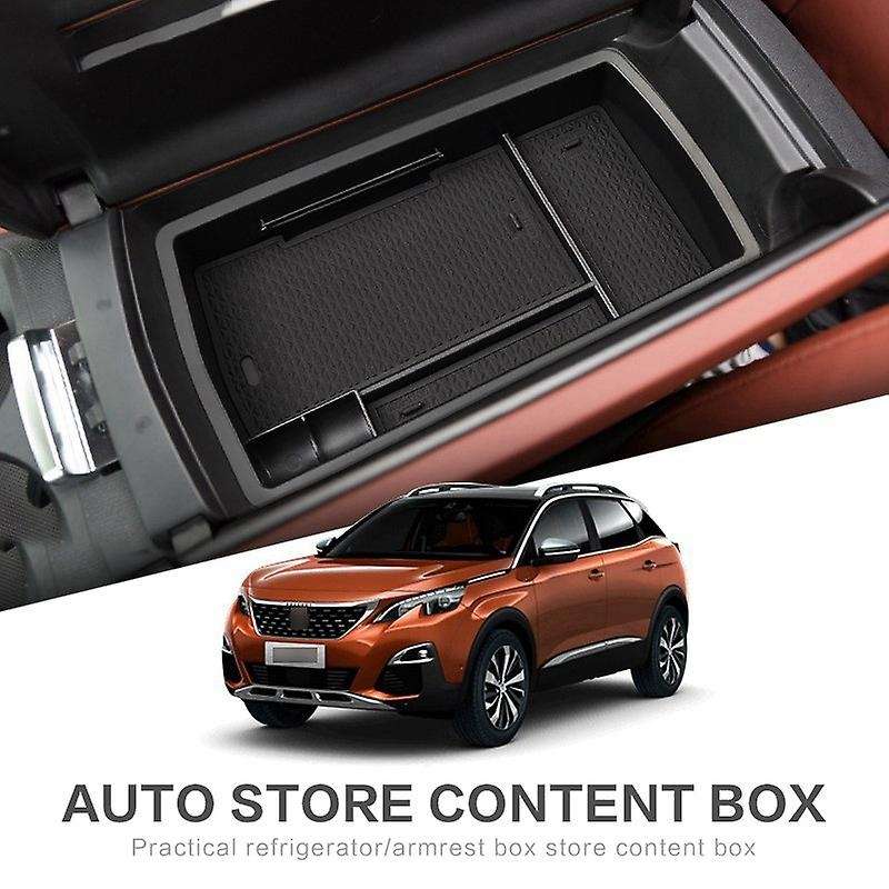 Car Center Console Organizer Storage Box Interior Accessories Armrest Storage Box for 3008 4008 5008