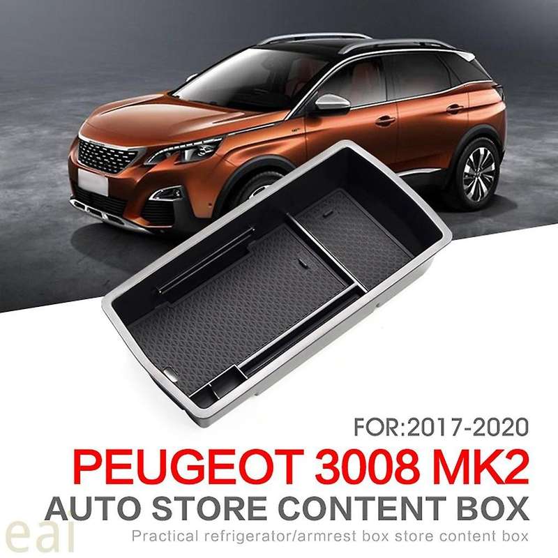 Car Center Console Organizer Storage Box Interior Accessories Armrest Storage Box for 3008 4008 5008