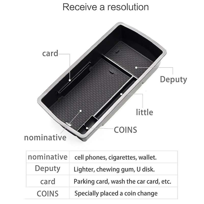 Car Center Console Organizer Storage Box Interior Accessories Armrest Storage Box for 3008 4008 5008