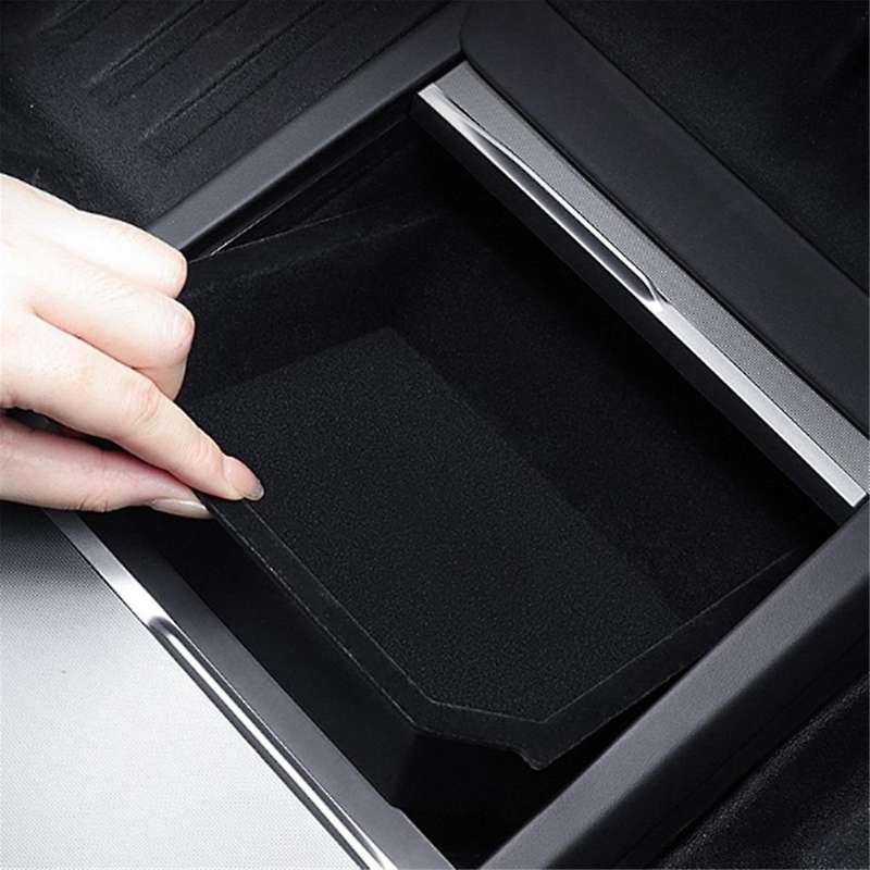 Car Center Console Rear Storage Box for 2024 Organizer BOX Car Flocked Interior Accessories
