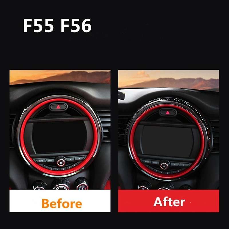 Car Center Console Screen Decorative Frame Interior Sticker for F55 F56 JCW 2019 2018 2014-2017 6.5