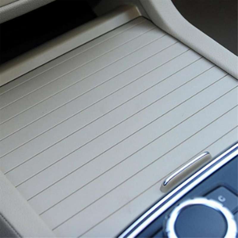Car Center Console Shutters Cup Holder Slide Roller Blind Cover for Ml Gls Class W166 W292 Grey
