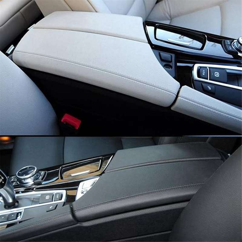 Car Center Console Storage Case Armrest Box Cover Trim for 5 Series F10 F11 2010-2017 Rhd Creamy Whi