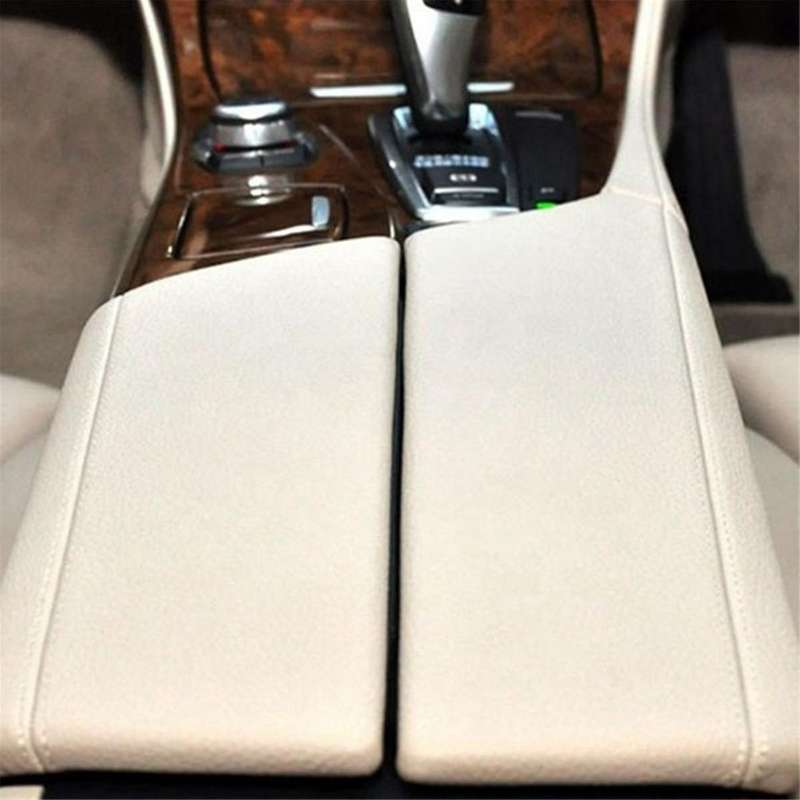 Car Center Console Storage Case Armrest Box Cover Trim for 5 Series F10 F11 2010-2017 Rhd Creamy Whi