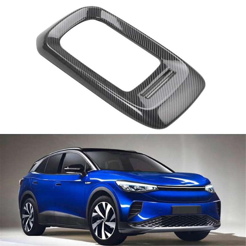 Car Center Console Water Cup Holder Cover Trim Stickers for ID.4 ID.4 2021-2023 Carbon Fiber Car Int