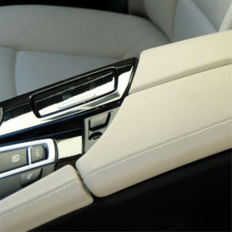 Car Center Console Storage Trim Strip Armrest Box Cover Trim for 5 Series F10 F11 F18 2010-2017 Blac