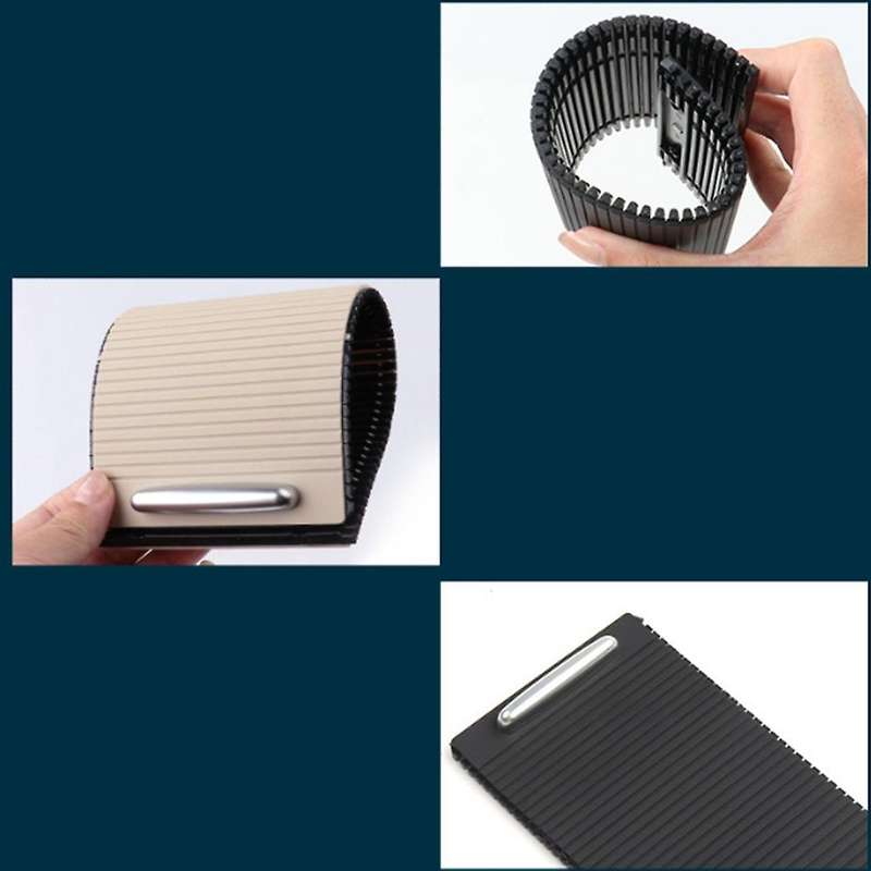 Car Center Console Water Cup Holder Curtain for 2009-2019 Drink Holder Slide Roller Blind Beige
